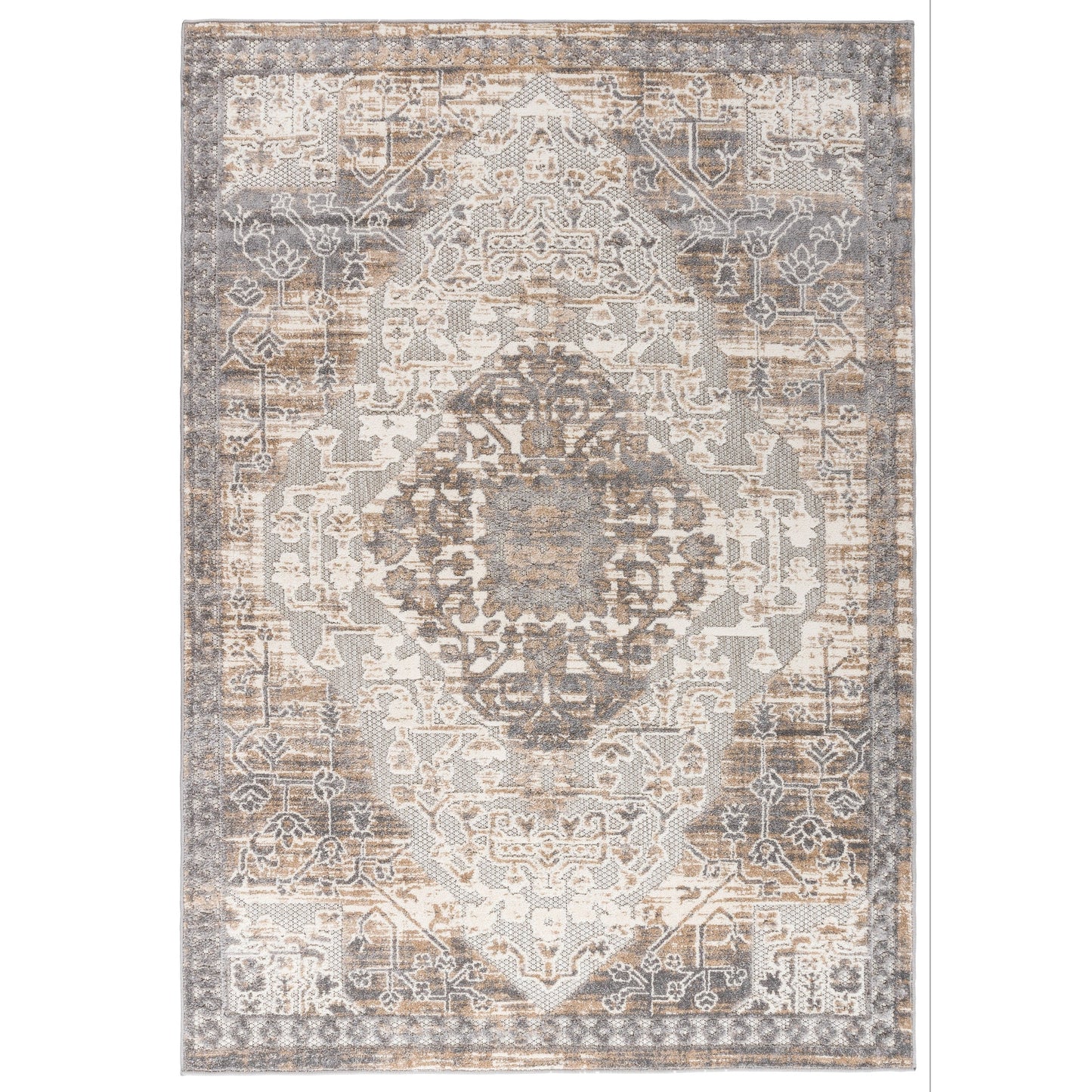 World Rug Gallery Traditioneller Teppich für drinnen und draußen im Used-Look