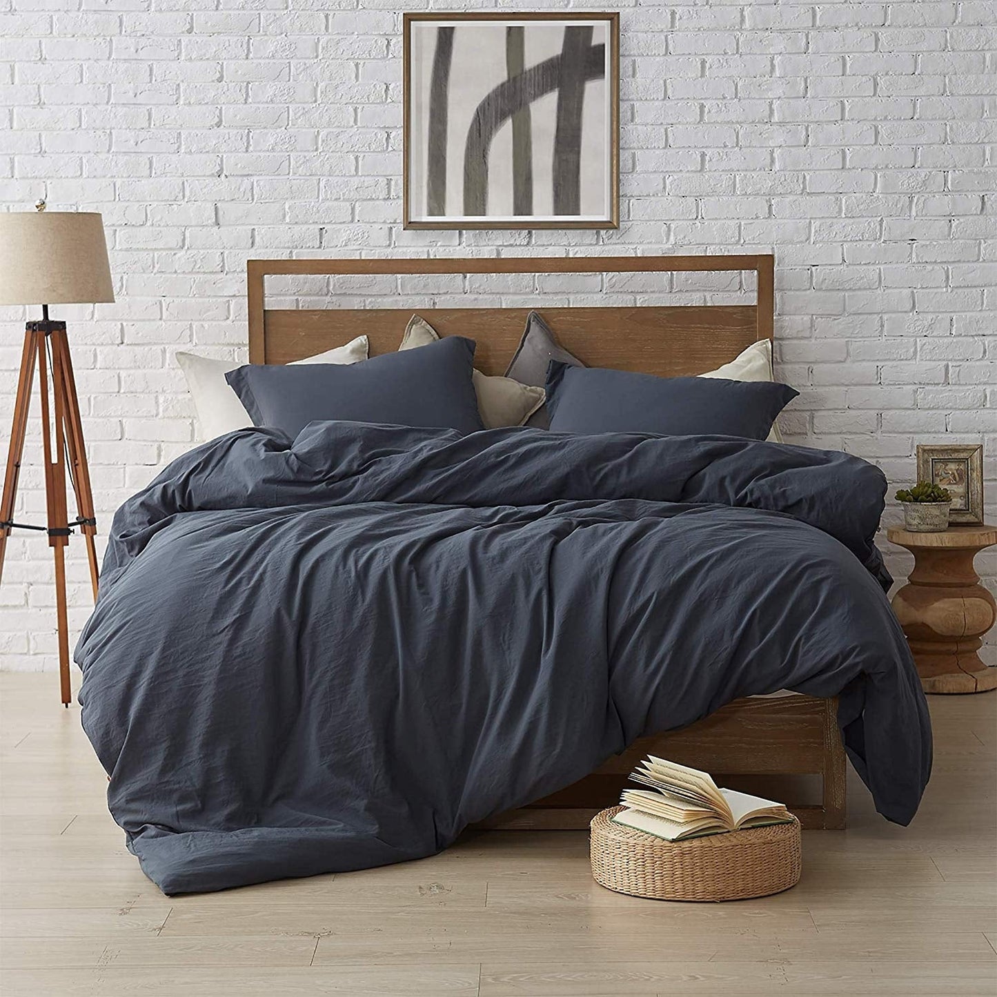Natural Loft King Solid Bettbezug-Set