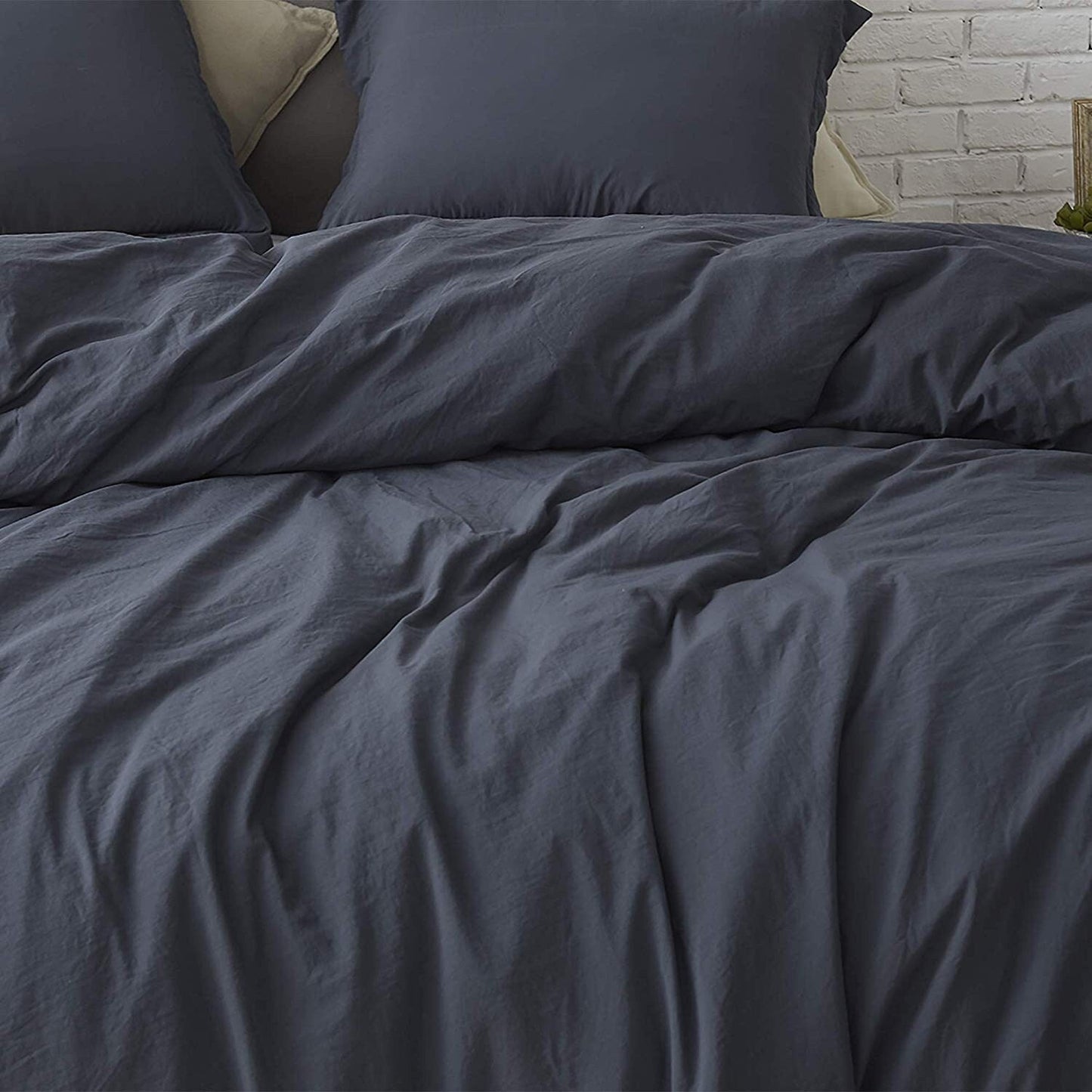 Natural Loft King Solid Bettbezug-Set