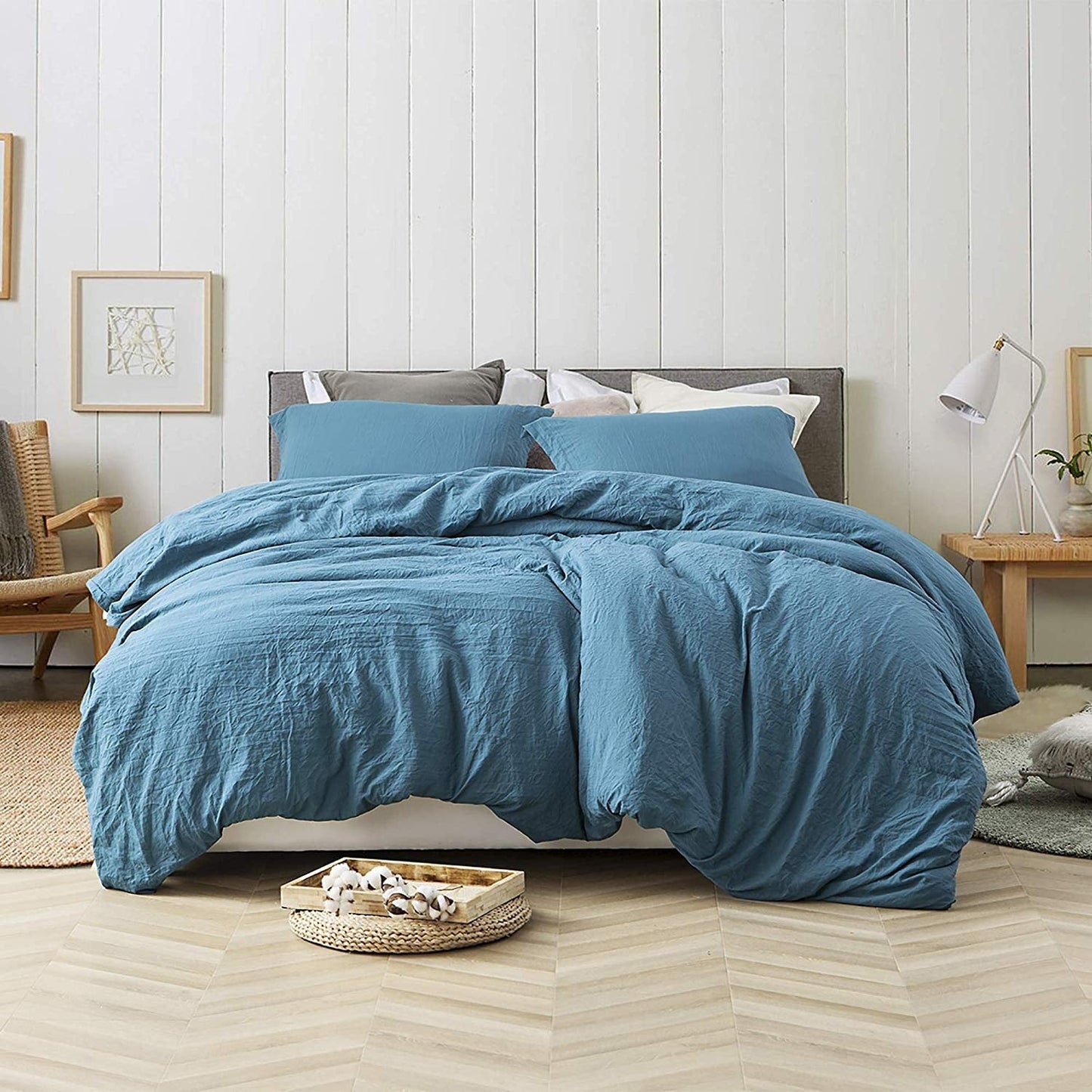 Natural Loft King Solid Bettbezug-Set