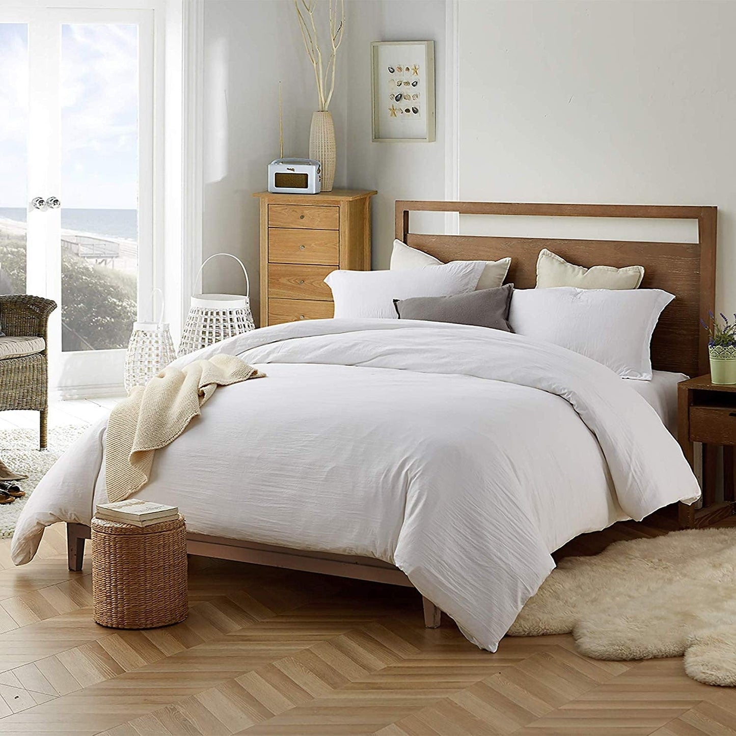 Natural Loft King Solid Bettbezug-Set