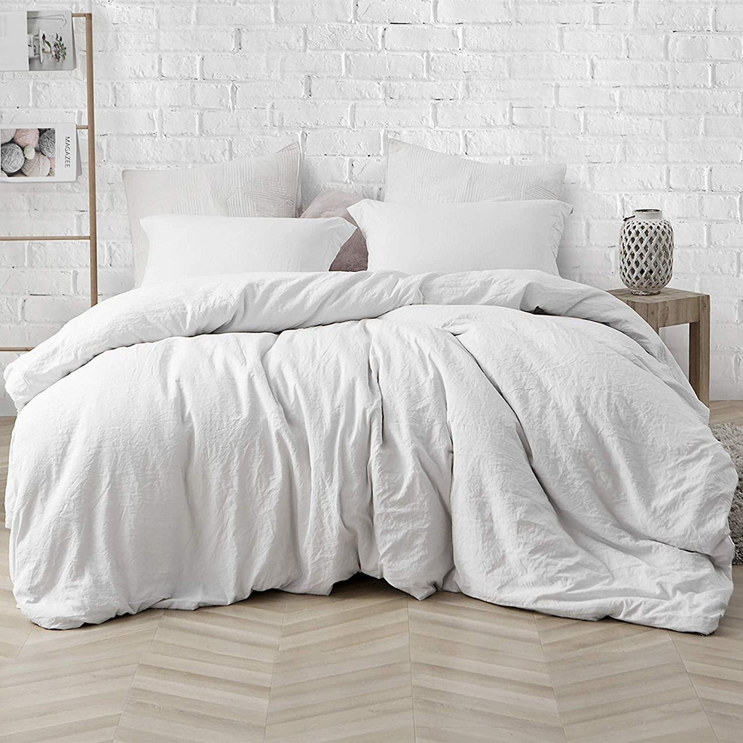 Natural Loft King Solid Bettbezug-Set