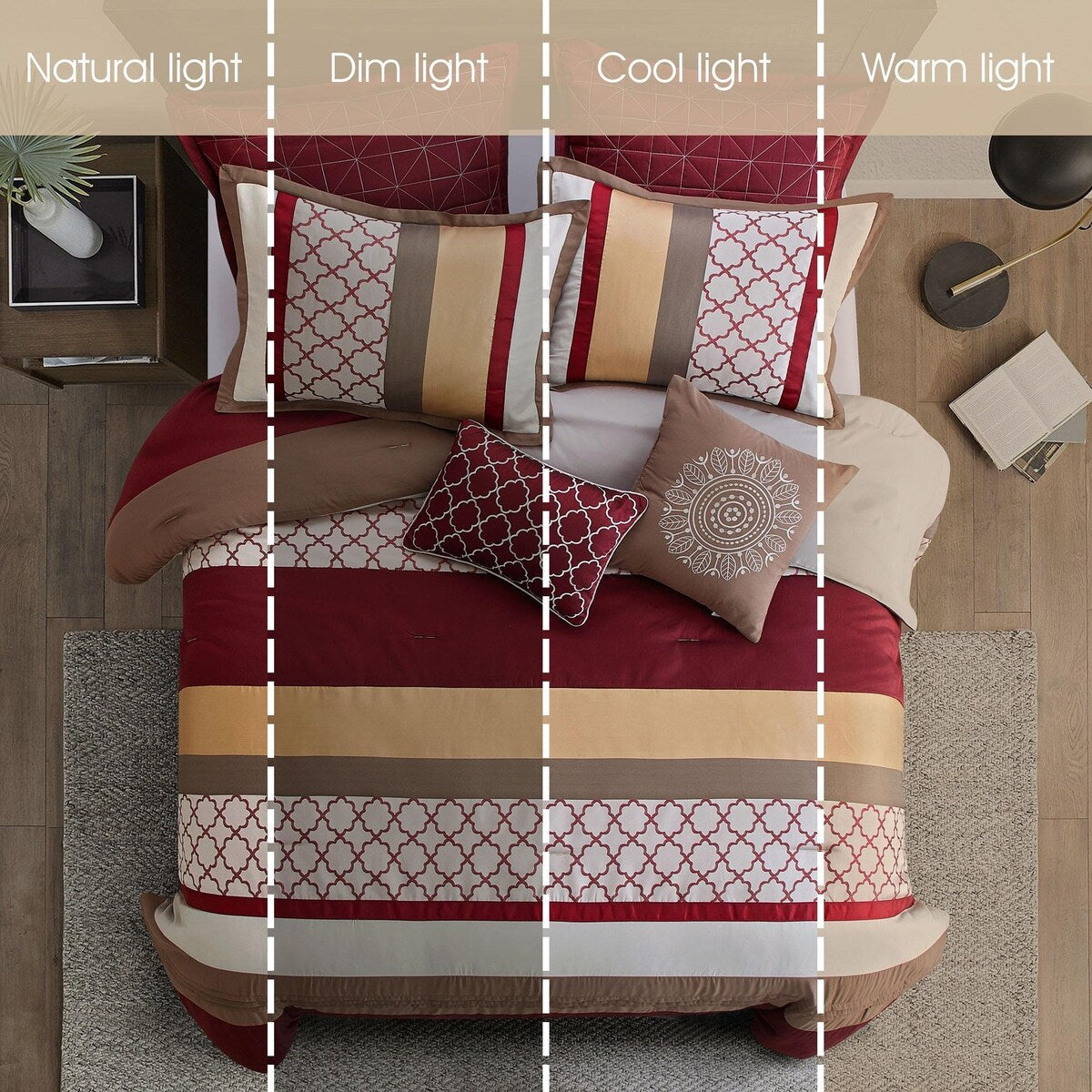 Nanshing Avalon Trellis 8-teiliges Bettdeckenset mit marokkanischem Druck