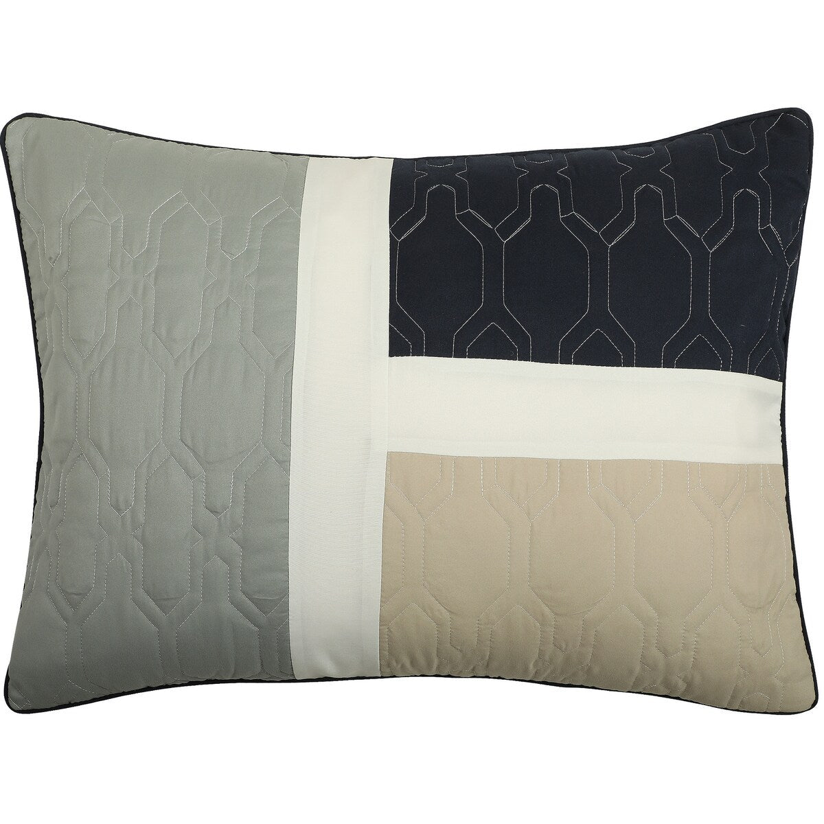 Nanshing Blake 7-teiliges modernes Colorblock-Bettdeckenset
