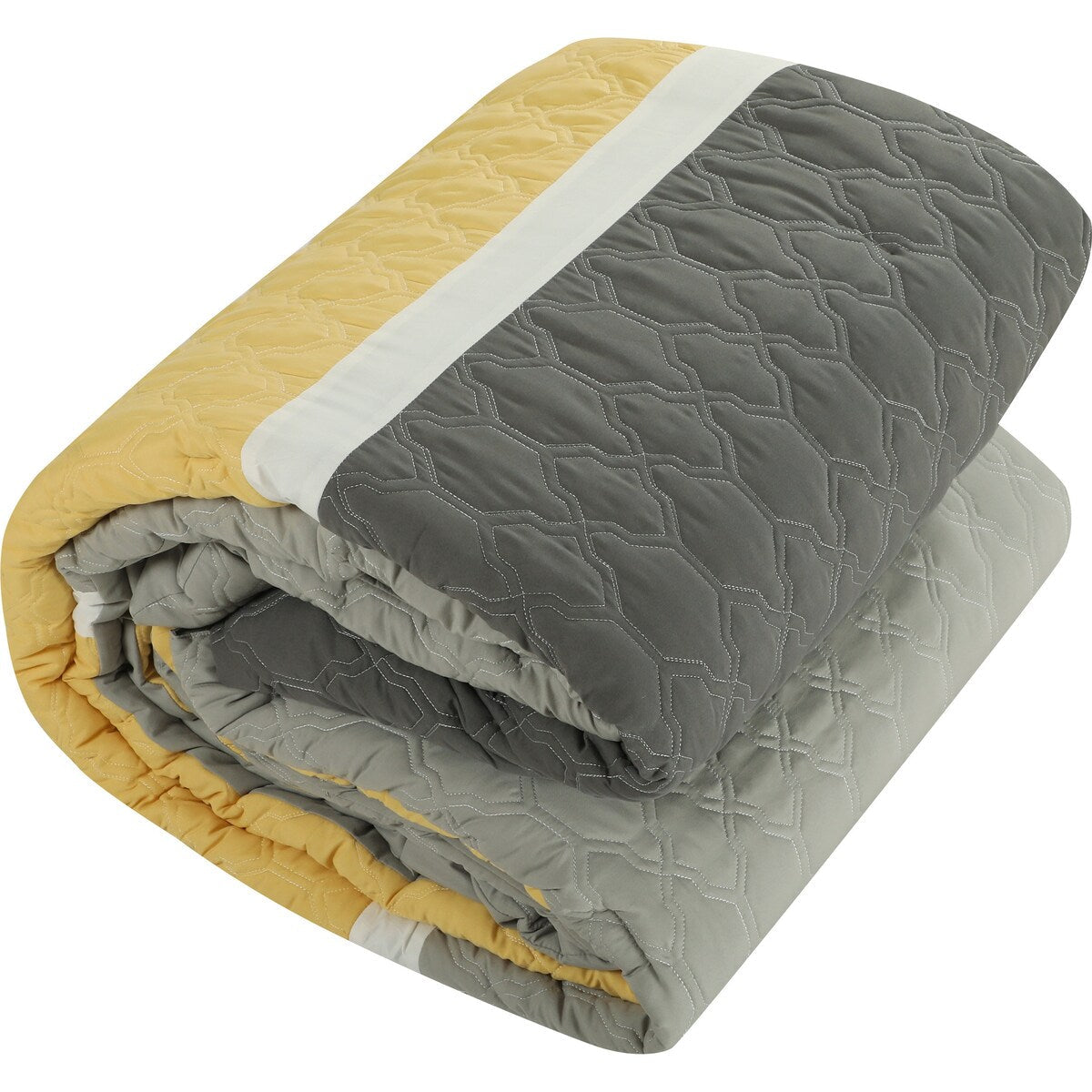 Nanshing Blake 7-teiliges modernes Colorblock-Bettdeckenset