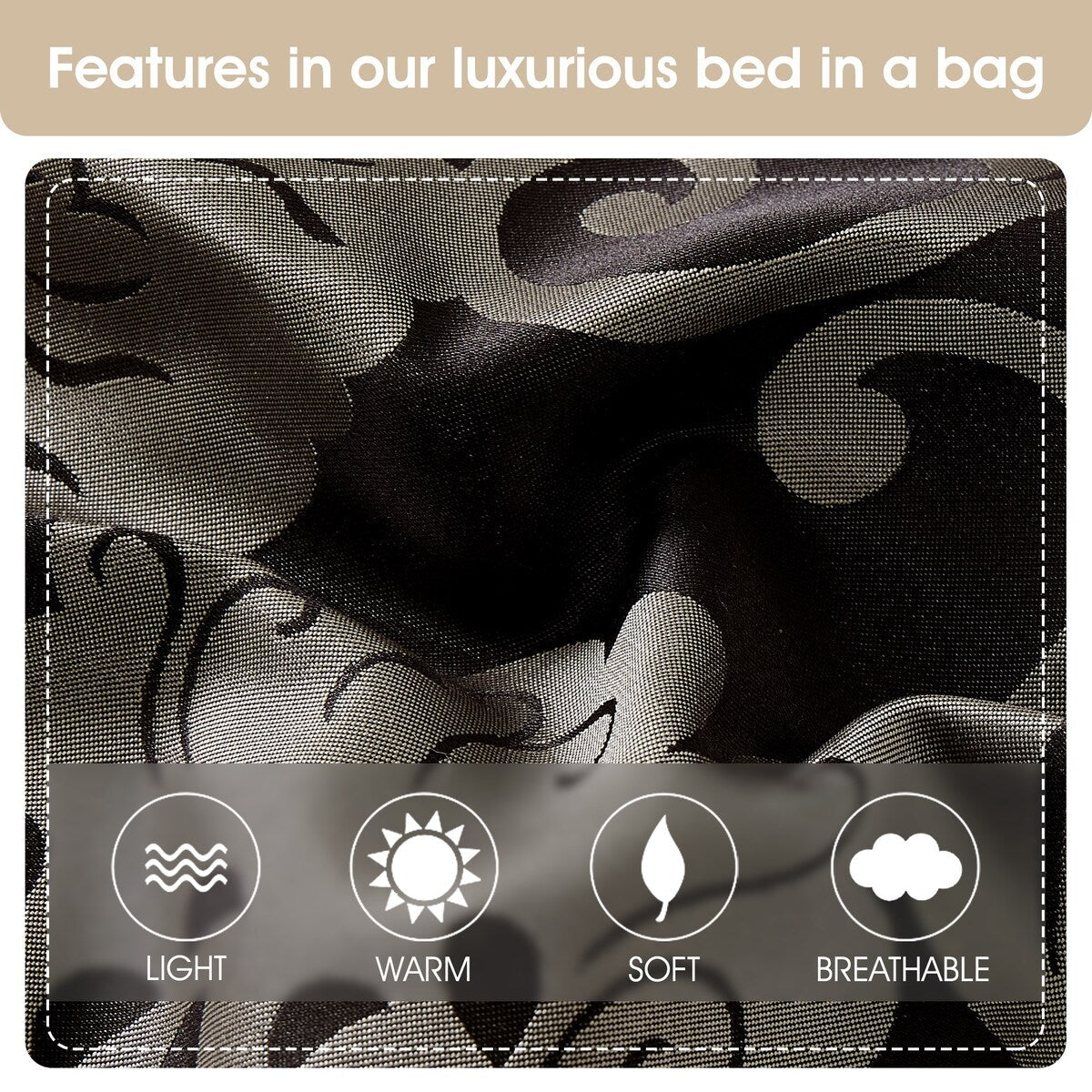 Nanshing Brie 9-teiliges Jacquard-Bettdeckenset mit Blumenmuster