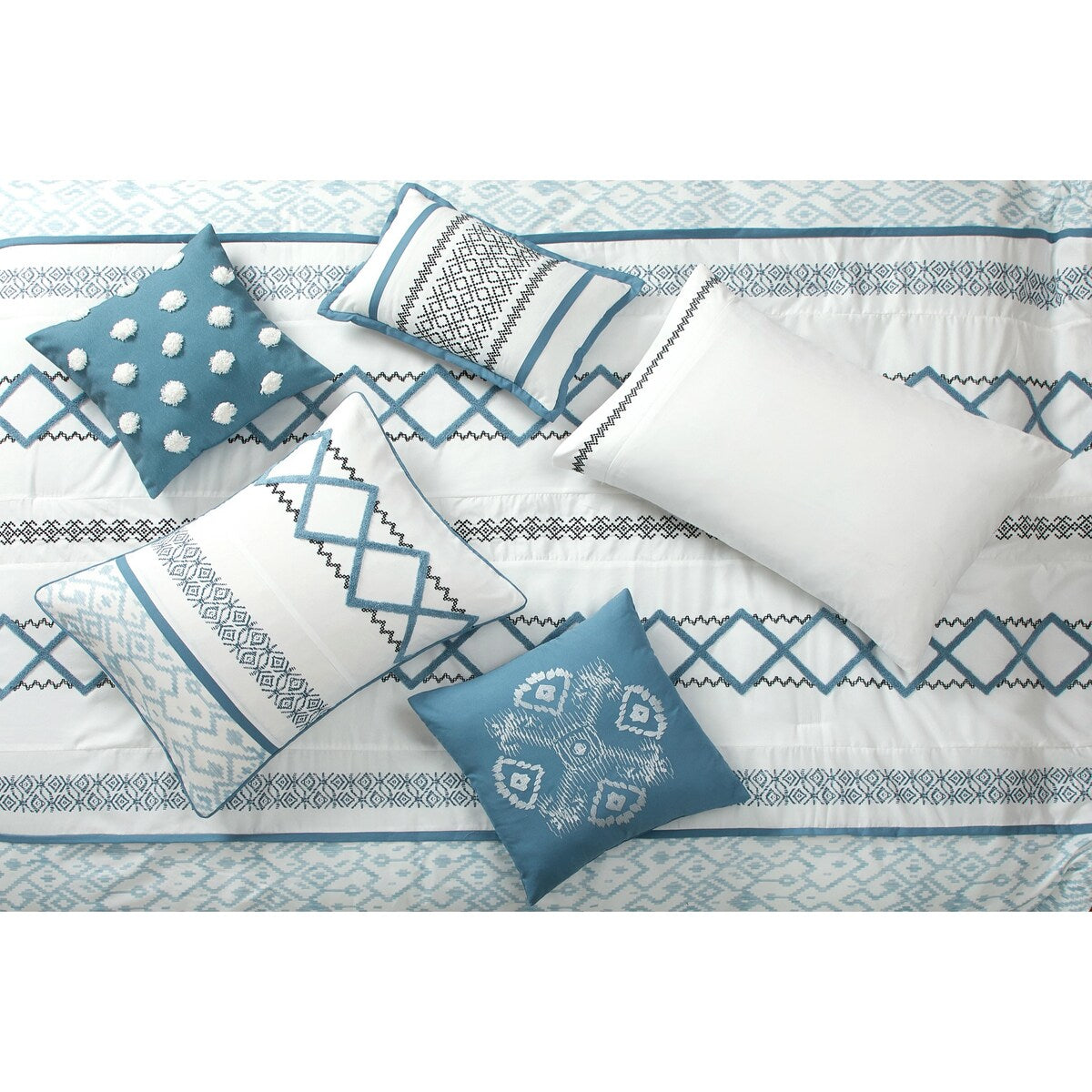 Nanshing Trina 15-teiliges Bettdeckenset mit Boho-Stickerei
