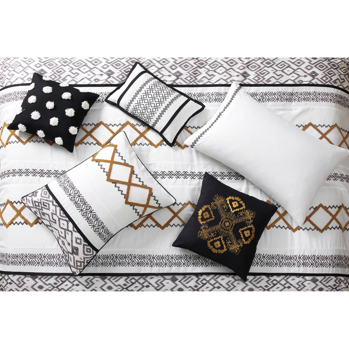 Nanshing Trina 15-teiliges Bettdeckenset mit Boho-Stickerei