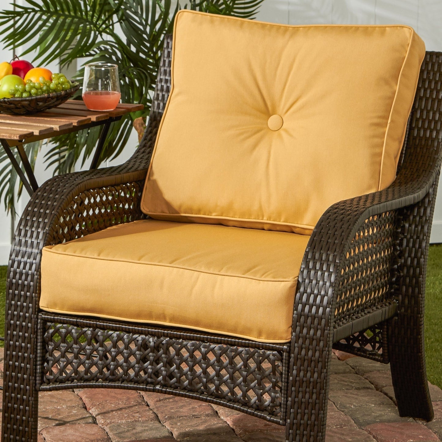 Sunbrella 2-teiliges Premium Deep Seat Outdoor-Kissenset