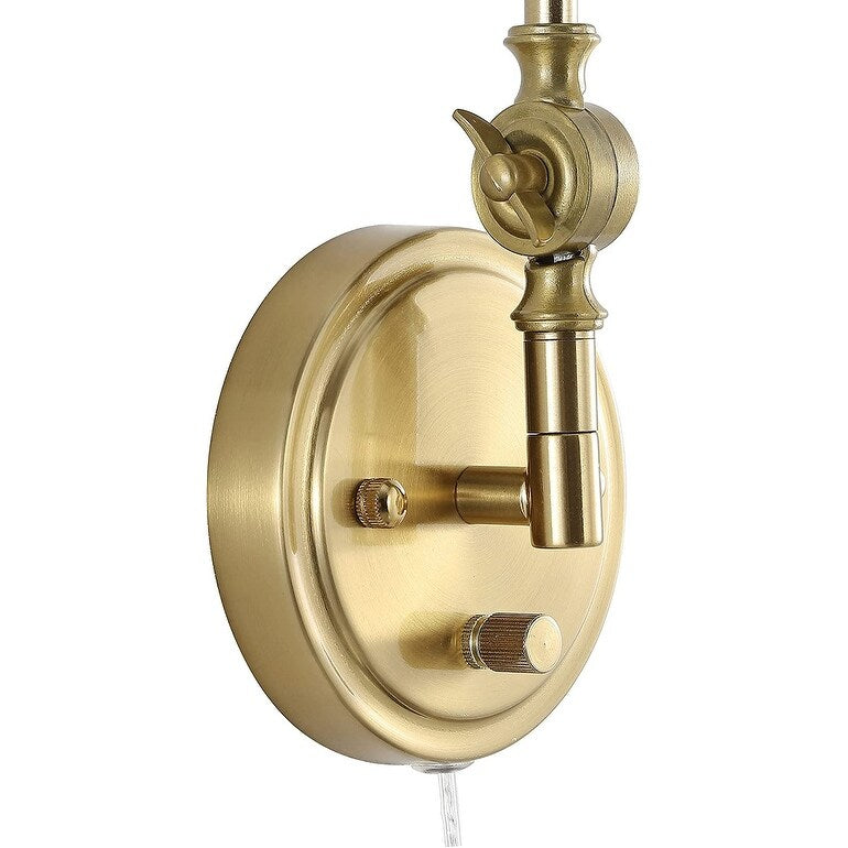 WINGBO Industrielle Wandleuchte mit Schwenkarm und Metallschirm, 2er-Pack...