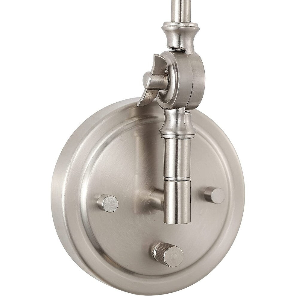 WINGBO Industrielle Wandleuchte mit Schwenkarm und Metallschirm, 2er-Pack...