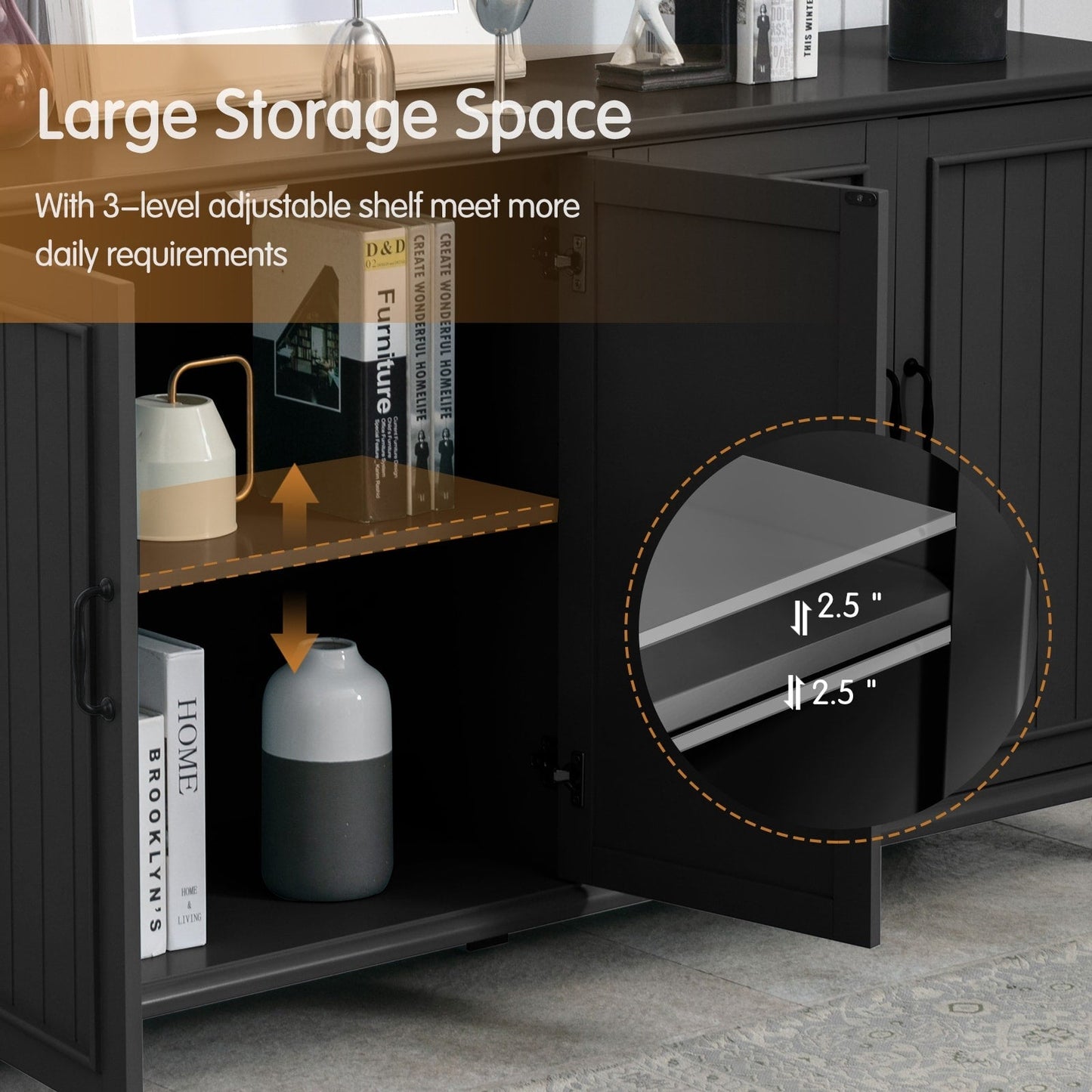 Küchen-Sideboard, Kaffeebar-Schrank, Akzent-Aufbewahrungsschrank