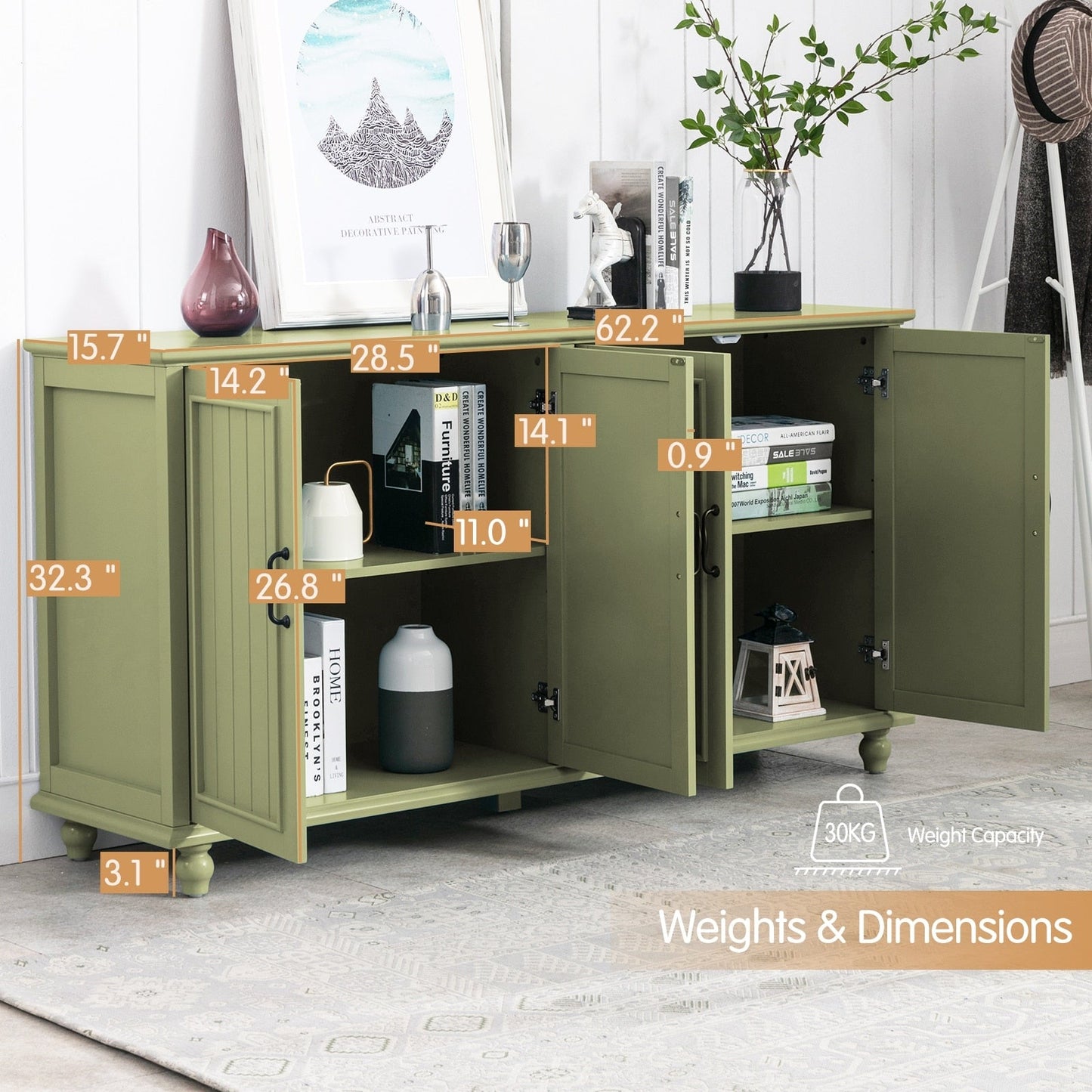 Küchen-Sideboard, Kaffeebar-Schrank, Akzent-Aufbewahrungsschrank