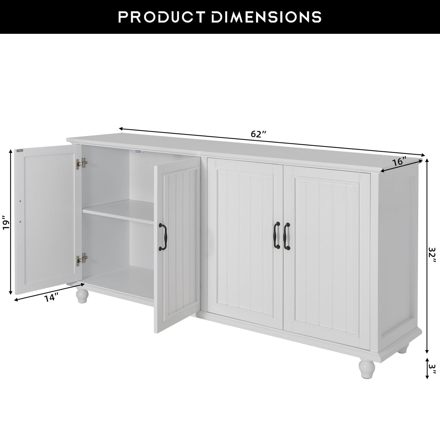 Küchen-Sideboard, Kaffeebar-Schrank, Akzent-Aufbewahrungsschrank