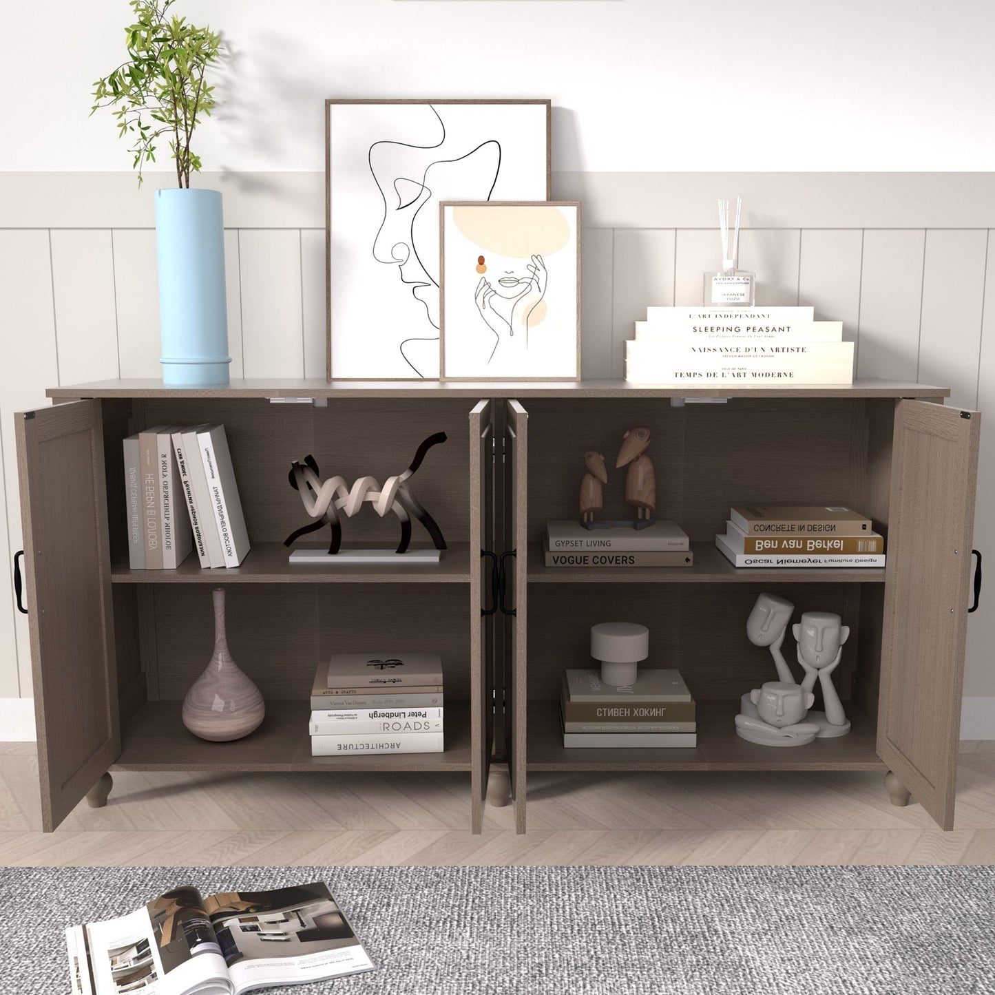 Küchen-Sideboard, Kaffeebar-Schrank, Akzent-Aufbewahrungsschrank