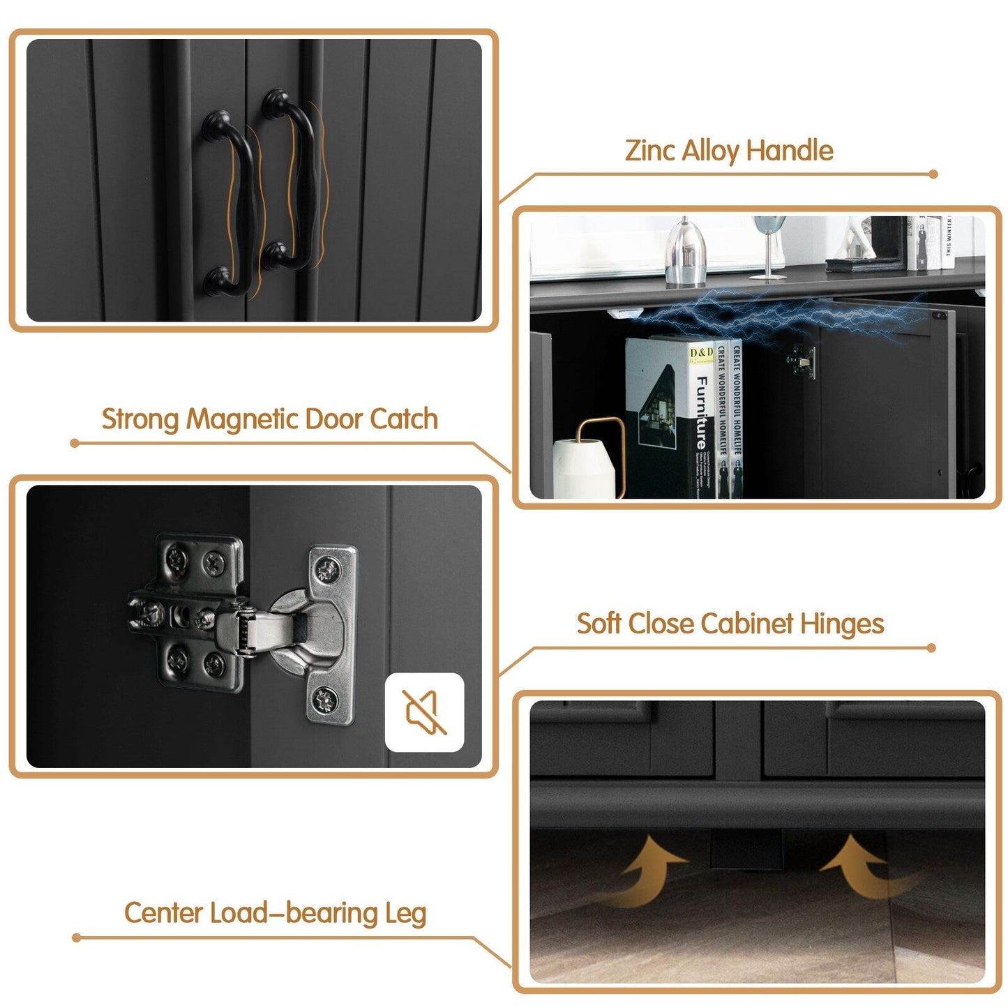 Küchen-Sideboard, Kaffeebar-Schrank, Akzent-Aufbewahrungsschrank