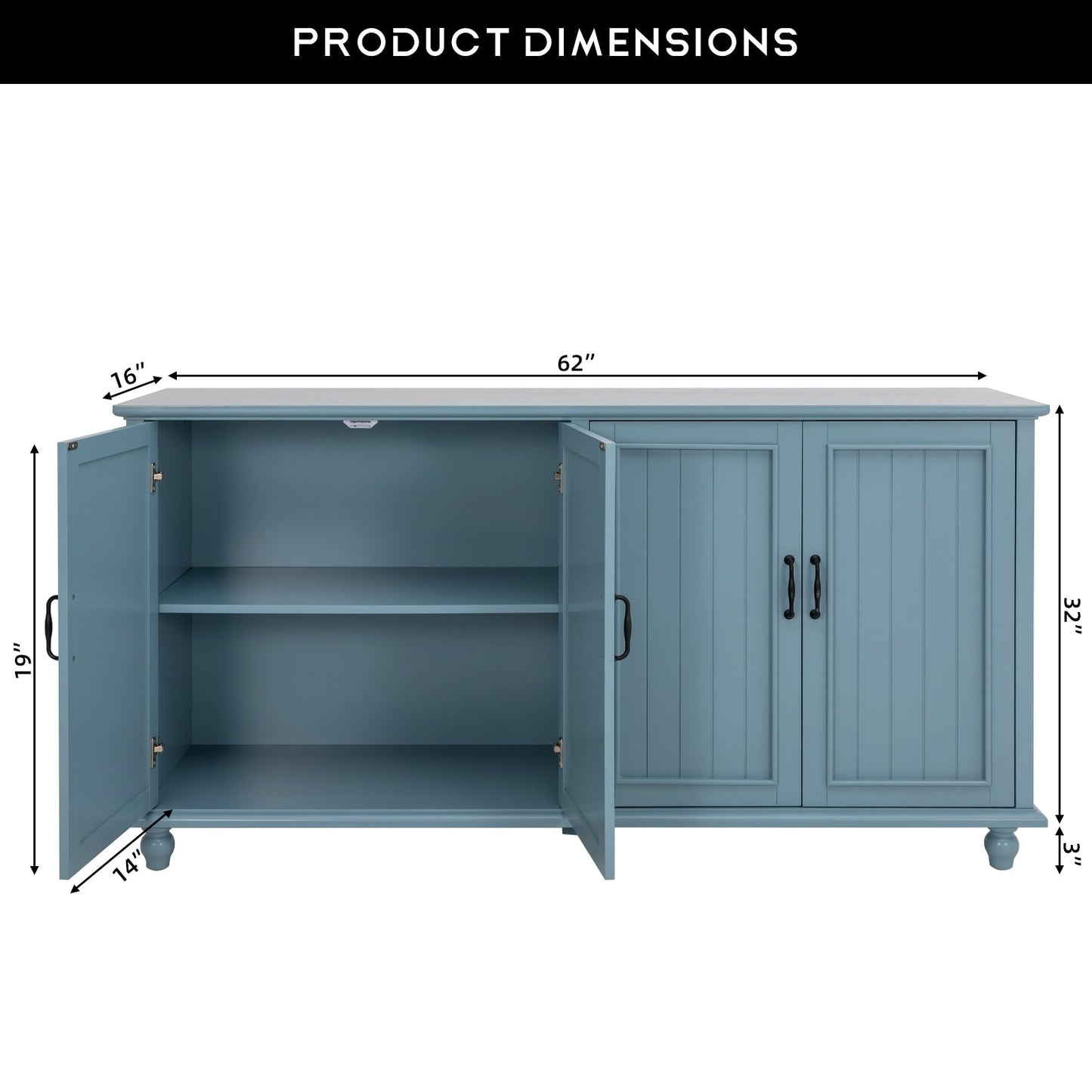 Küchen-Sideboard, Kaffeebar-Schrank, Akzent-Aufbewahrungsschrank