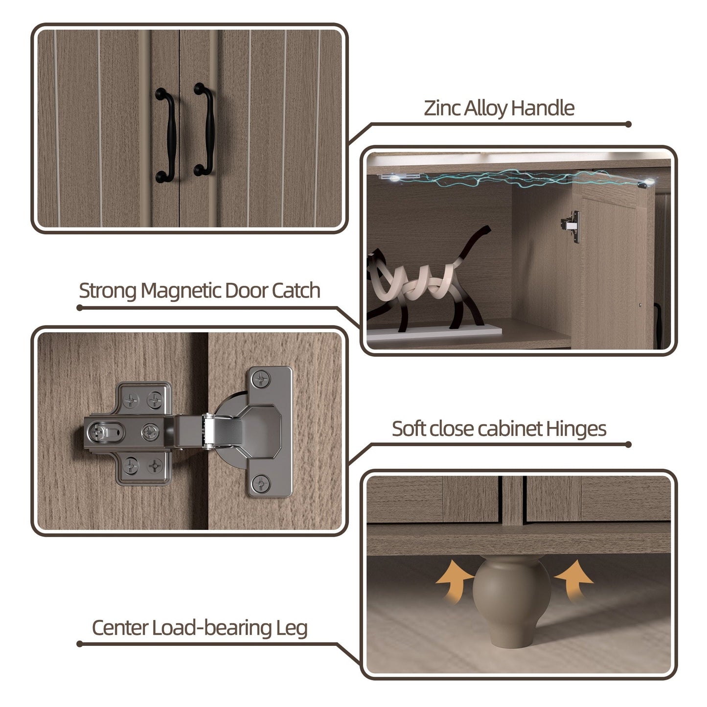 Küchen-Sideboard, Kaffeebar-Schrank, Akzent-Aufbewahrungsschrank