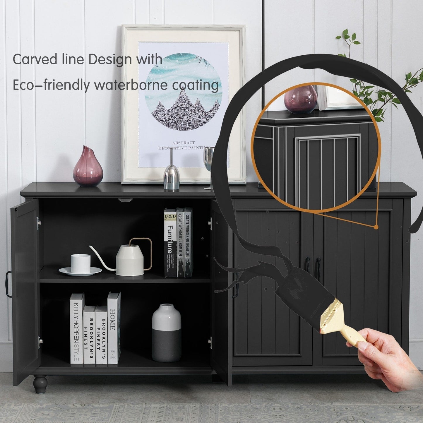 Küchen-Sideboard, Kaffeebar-Schrank, Akzent-Aufbewahrungsschrank