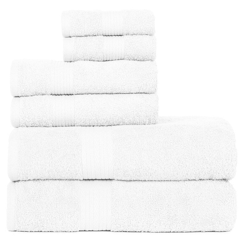 Luxuriöses 6-teiliges Handtuchset aus Baumwolle, 600 g/m², Badezimmerhandtuchset von Ample Decor