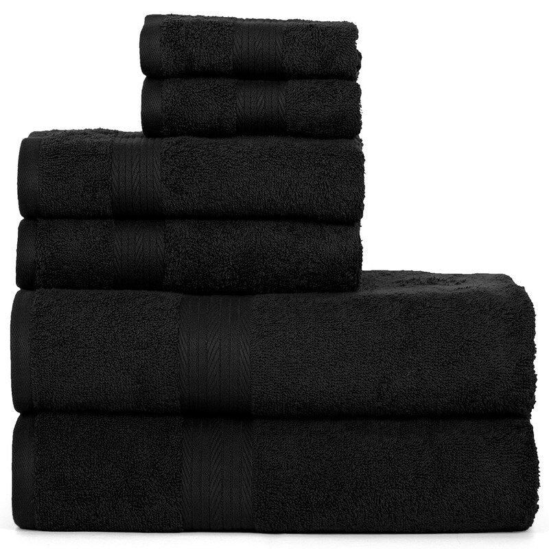 Luxuriöses 6-teiliges Handtuchset aus Baumwolle, 600 g/m², Badezimmerhandtuchset von Ample Decor