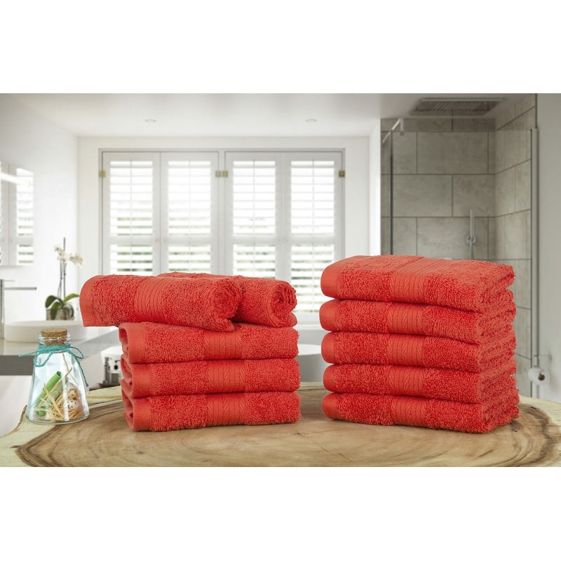 Luxuriöse, weiche Waschlappen aus Baumwolle, 600 g/m², 30,5 x 30,5 cm, von Ample Decor, 10 Stück