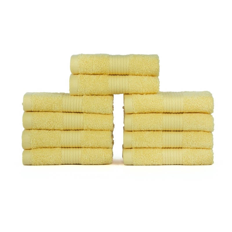 Luxuriöse, weiche Waschlappen aus Baumwolle, 600 g/m², 30,5 x 30,5 cm, von Ample Decor, 10 Stück