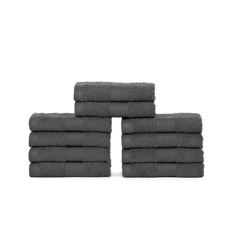 Luxuriöse, weiche Waschlappen aus Baumwolle, 600 g/m², 30,5 x 30,5 cm, von Ample Decor, 10 Stück