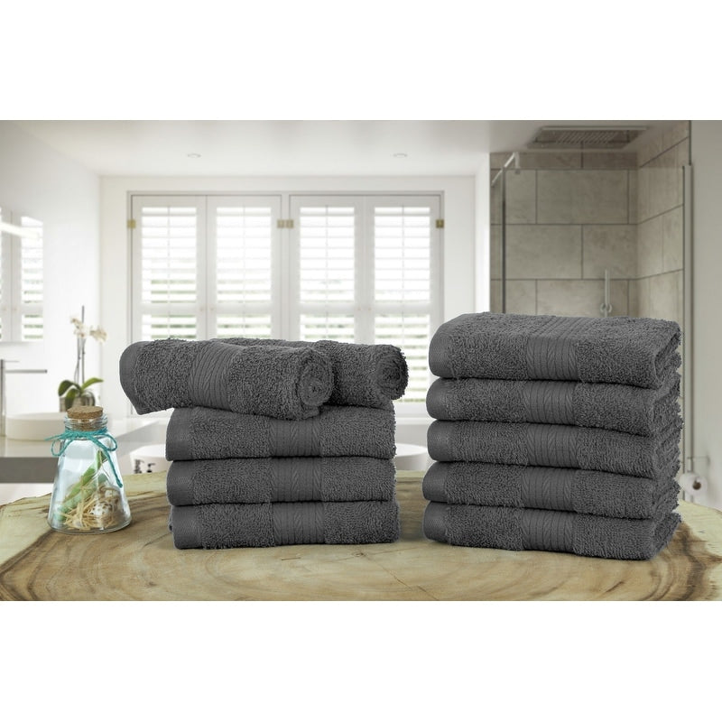 Luxuriöse, weiche Waschlappen aus Baumwolle, 600 g/m², 30,5 x 30,5 cm, von Ample Decor, 10 Stück