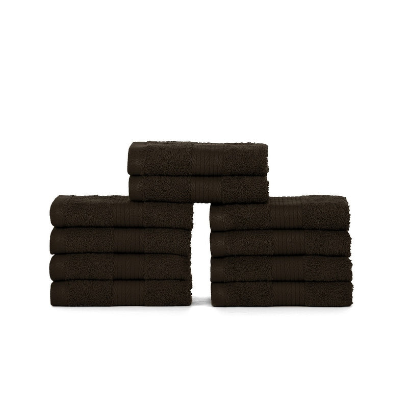 Luxuriöse, weiche Waschlappen aus Baumwolle, 600 g/m², 30,5 x 30,5 cm, von Ample Decor, 10 Stück