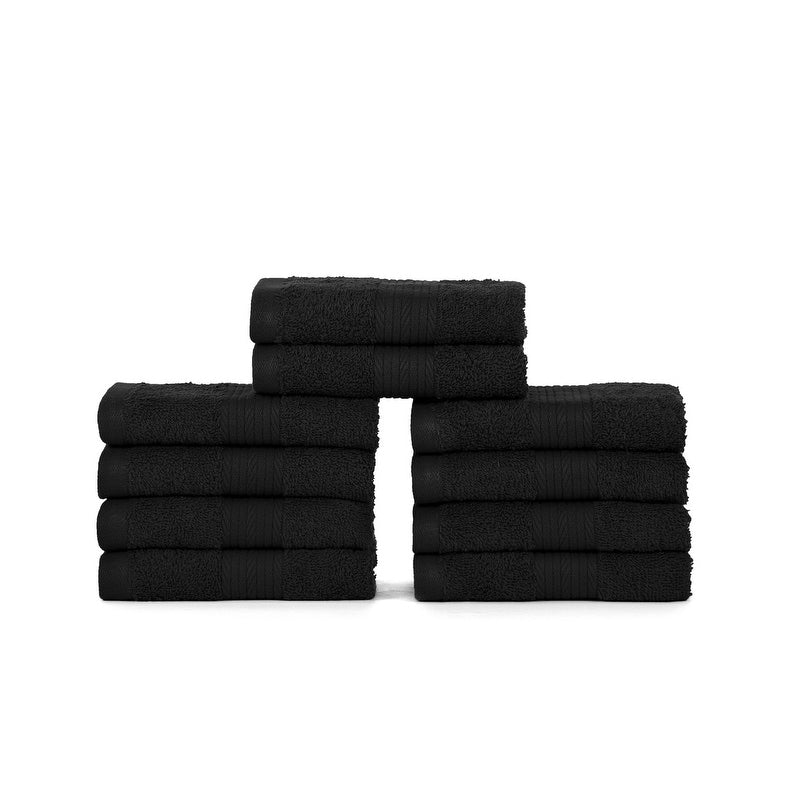 Luxuriöse, weiche Waschlappen aus Baumwolle, 600 g/m², 30,5 x 30,5 cm, von Ample Decor, 10 Stück