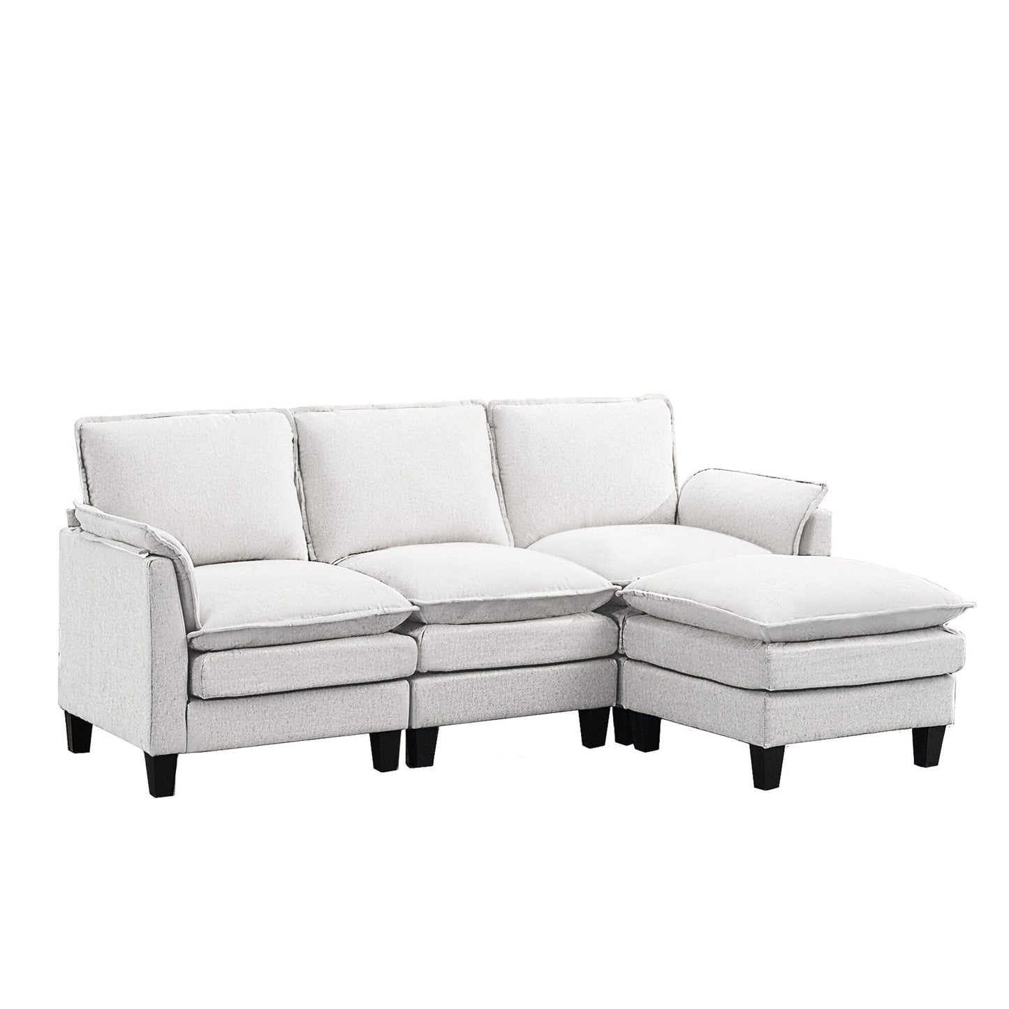 Luxury 3-Seater Sofa & Footstool â?Ultra-Plush, Multi-Room Comfort