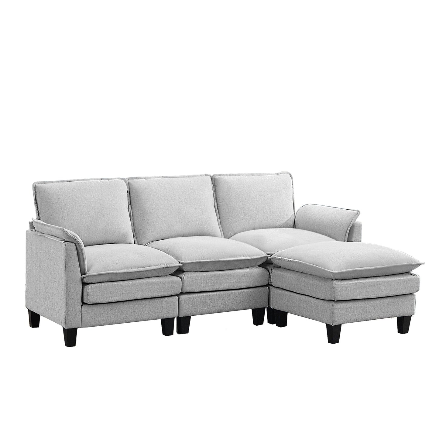 Luxury 3-Seater Sofa & Footstool â?Ultra-Plush, Multi-Room Comfort
