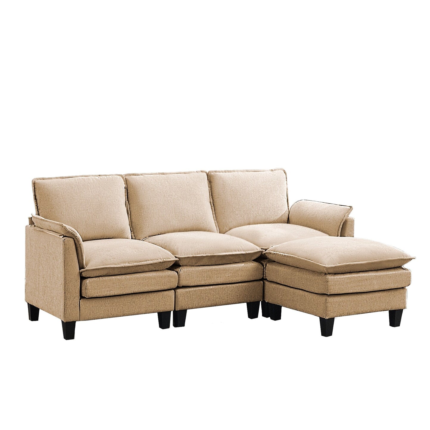Luxury 3-Seater Sofa & Footstool â?Ultra-Plush, Multi-Room Comfort
