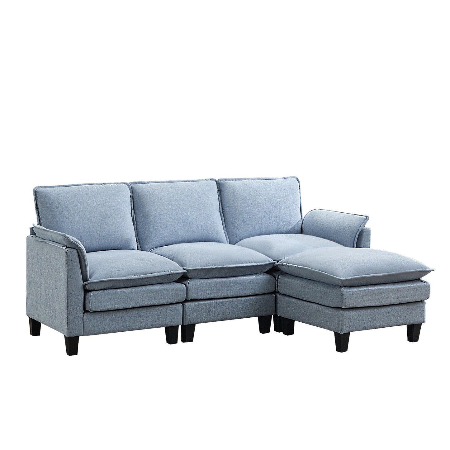 Luxury 3-Seater Sofa & Footstool â?Ultra-Plush, Multi-Room Comfort