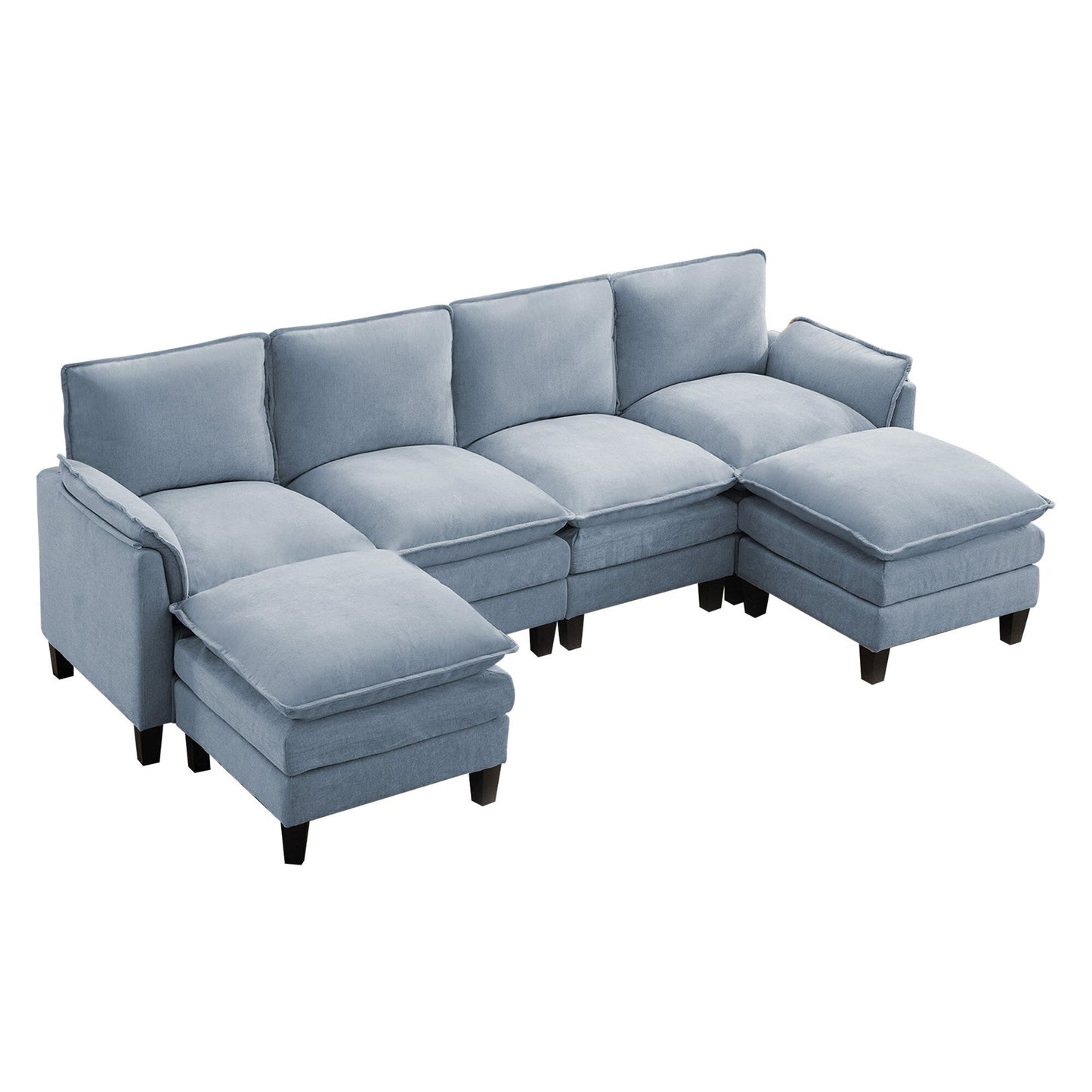 Luxury 4-Seater Sofa & Footstool â?Ultra-Plush, Multi-Room Comfort