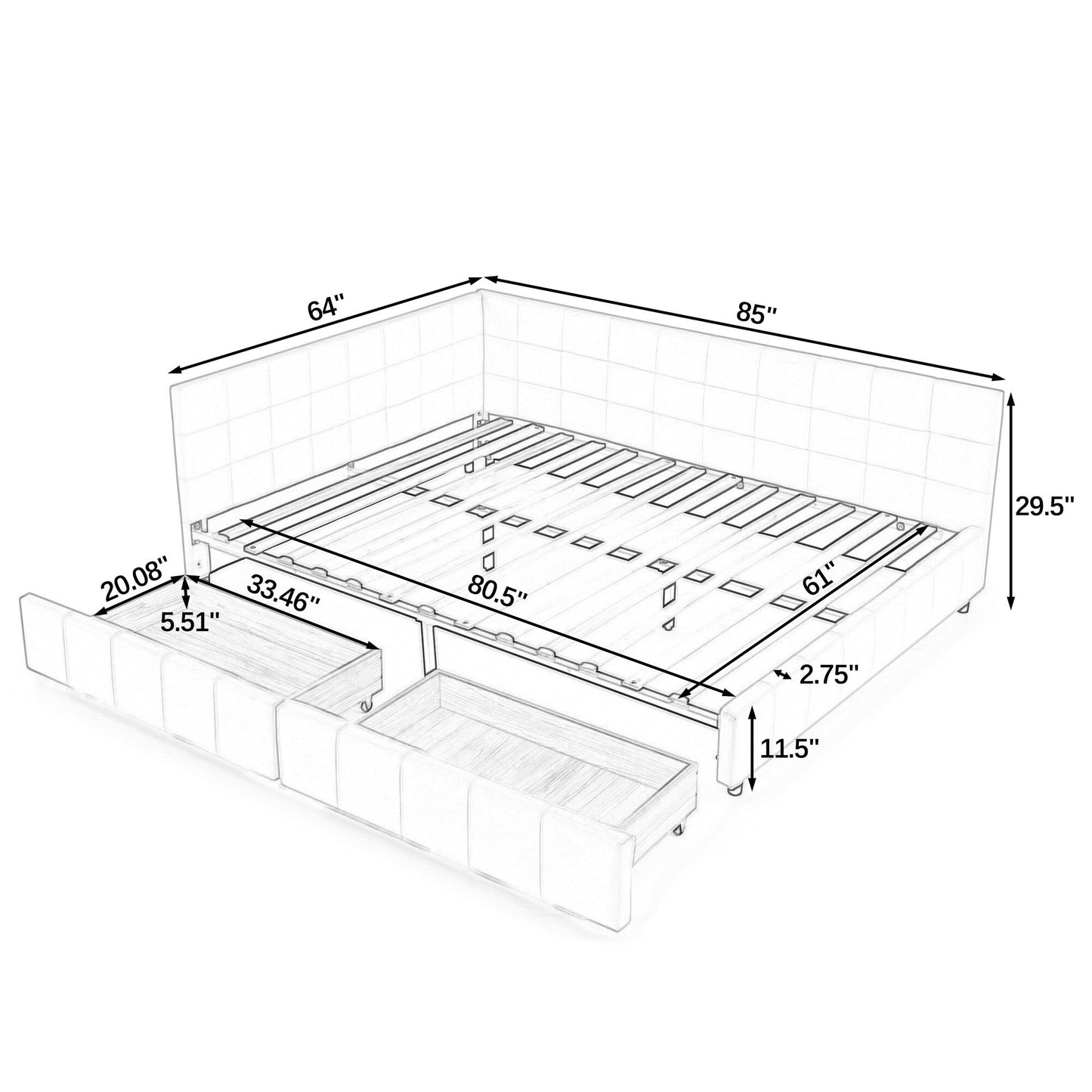 Luxury Sleeper Sofa Bed with Soft Cushion - Ultimate Comfort for Your Home