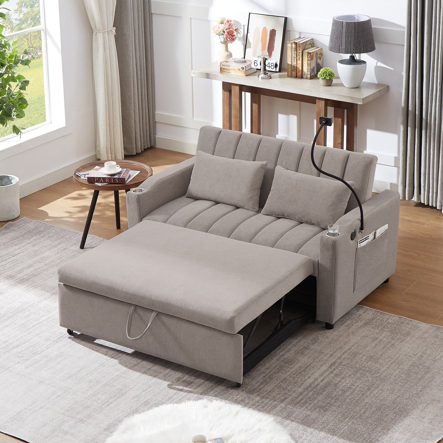 MERAX Convertible Loveseat Sofa, Pull Out Sofa Bed
