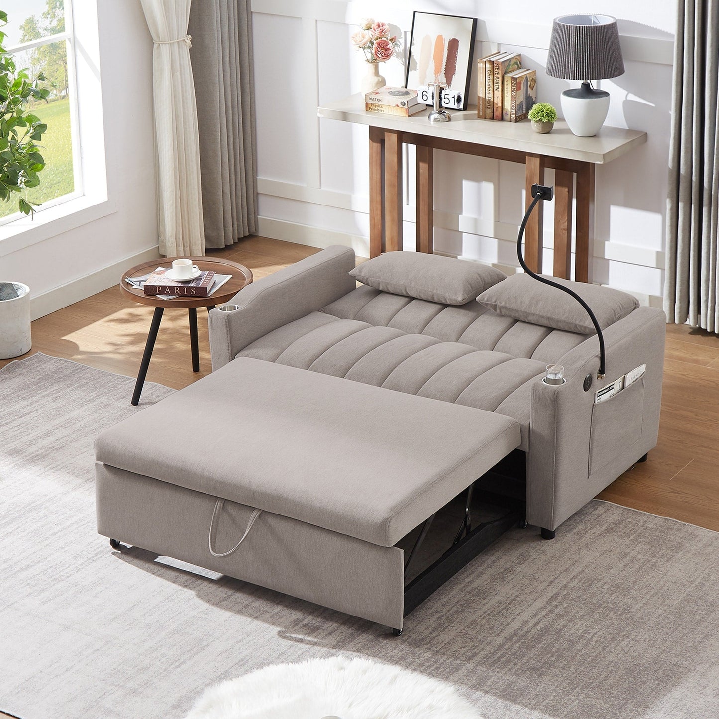 MERAX Convertible Loveseat Sofa, Pull Out Sofa Bed