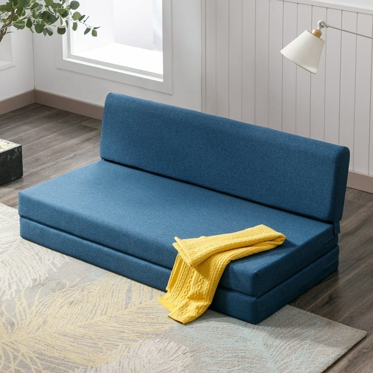 Mixoy Folding Sofa Bed,Fold Down Couch Bed Sleeper Chair Couch for Lounge,Upholstered Convertible Floor Mattress