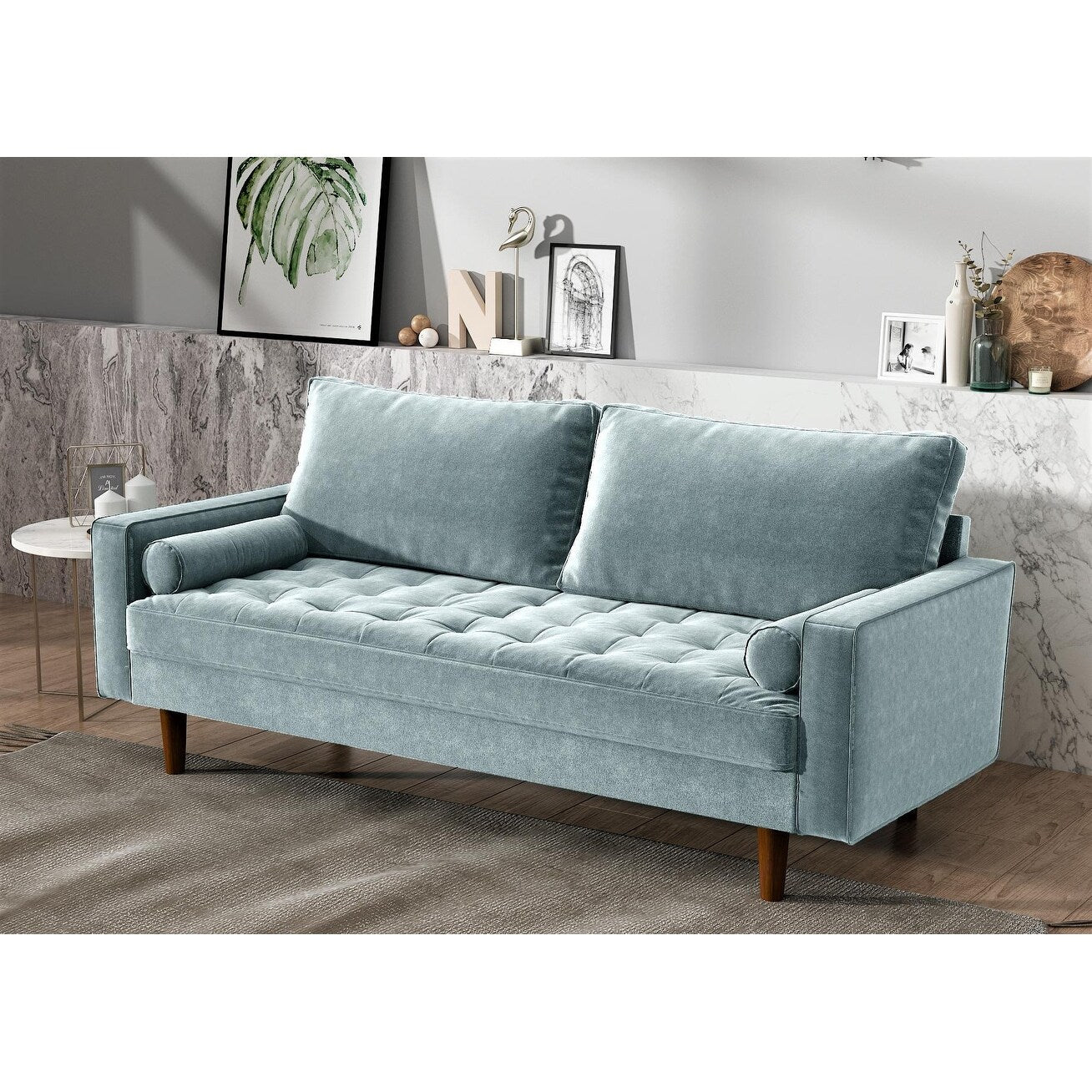 Mac Velvet Mid-century Style Sofa