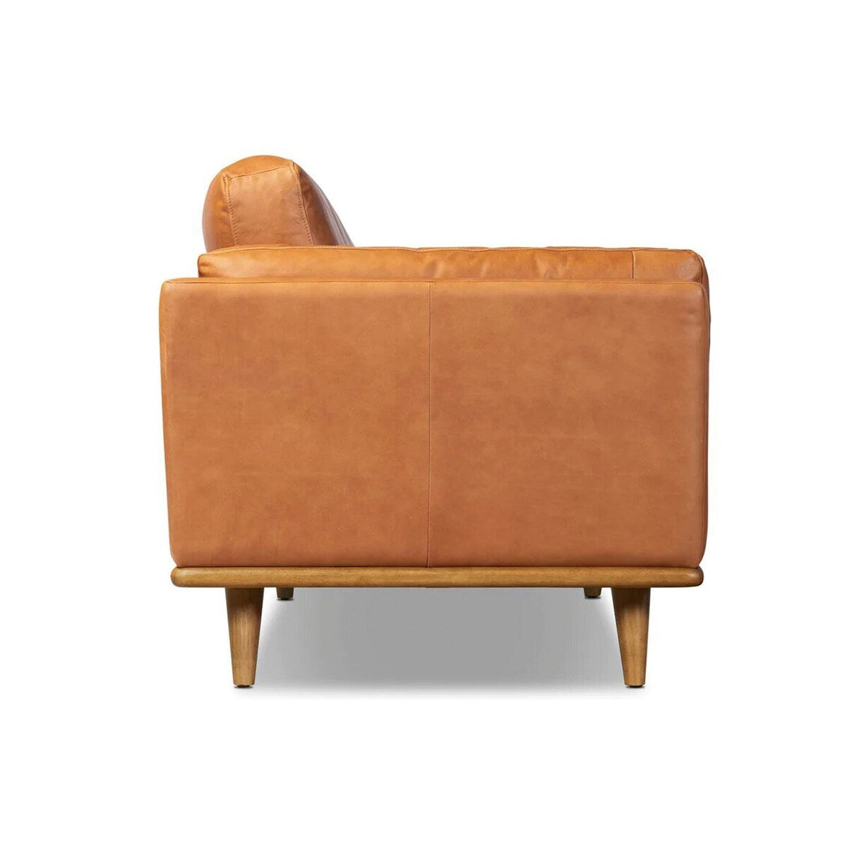Macadamia Top Grain Leather Cognac Sofa
