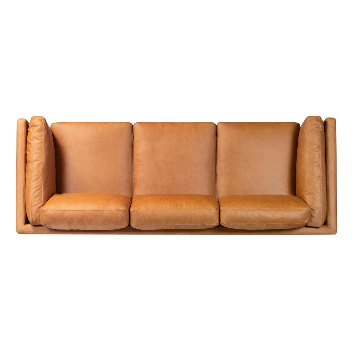 Macadamia Top Grain Leather Cognac Sofa