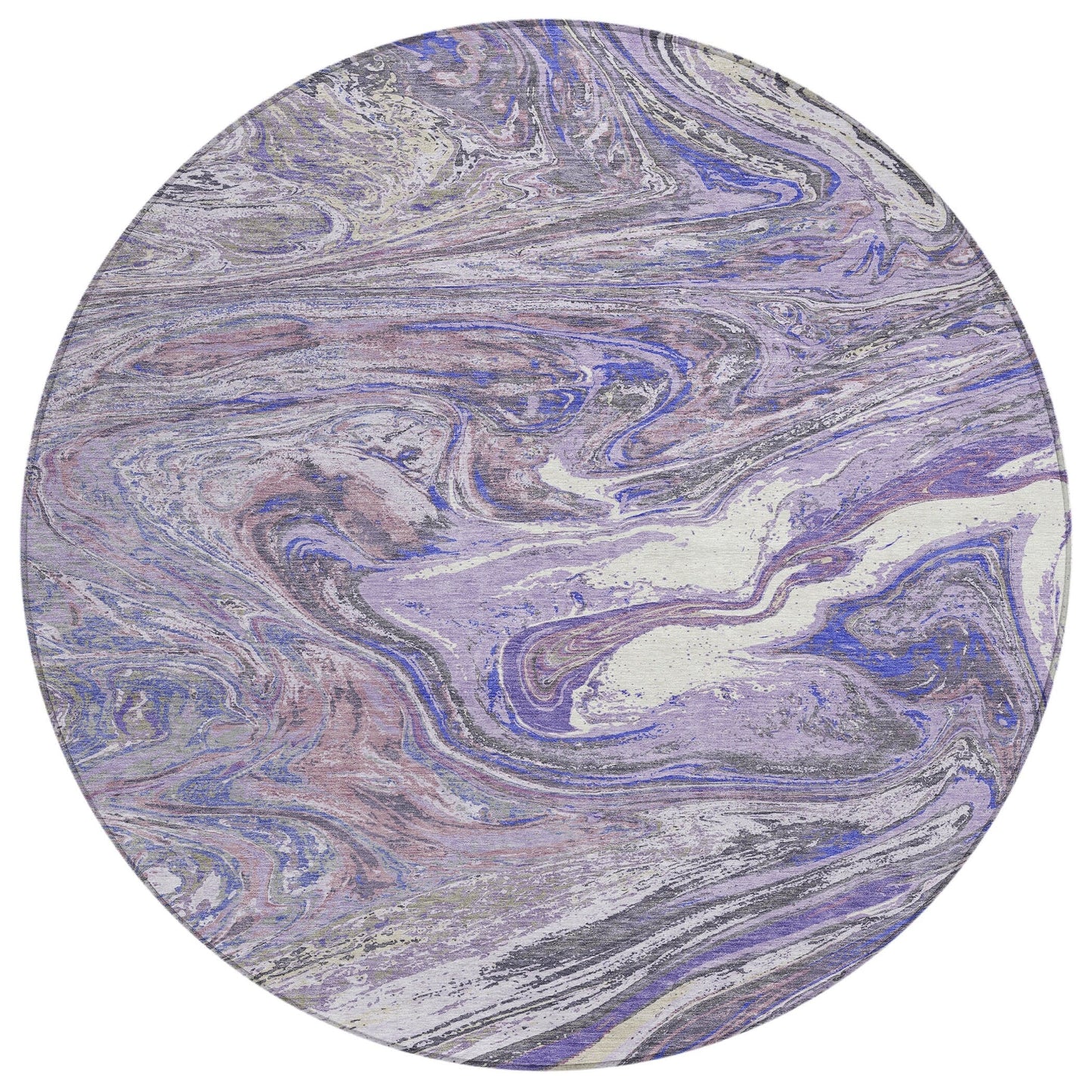 Machine Washable Indoor/ Outdoor Abstract Brushstroke Chantille Rug