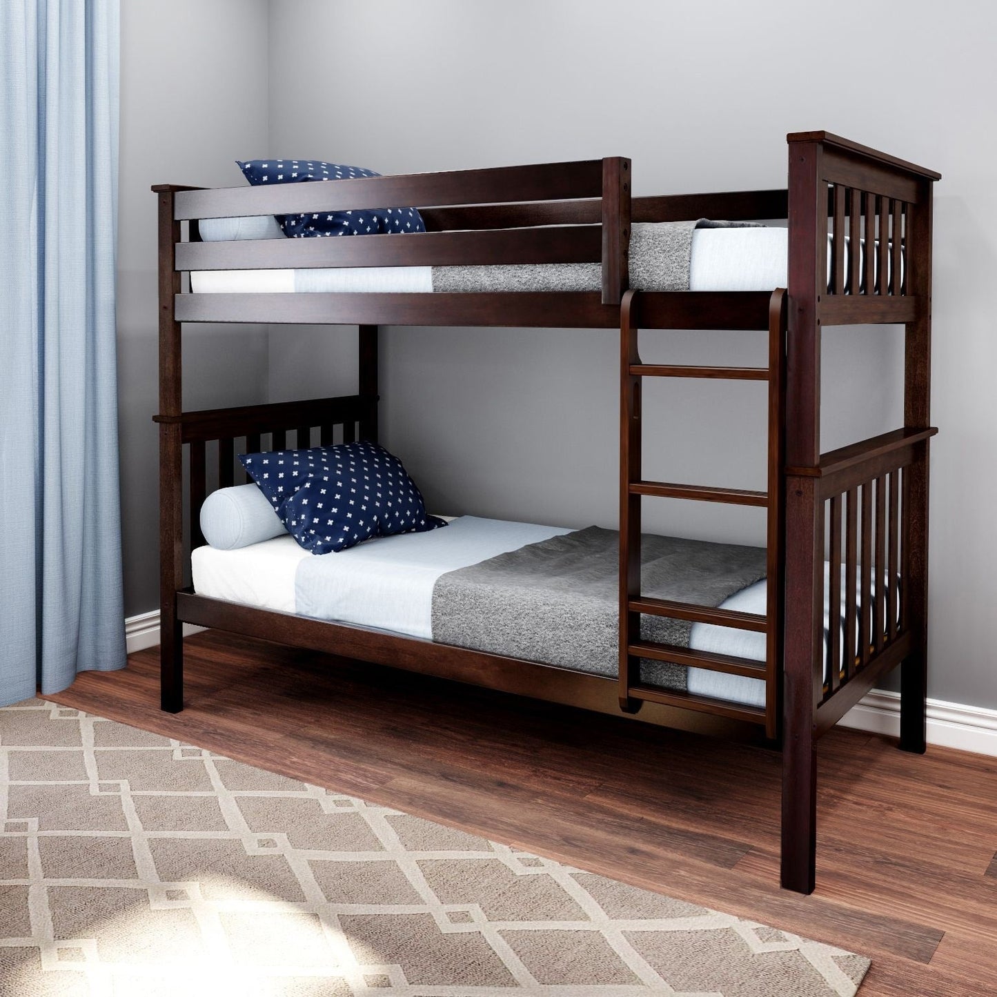 Max and Lily Twin über Twin Etagenbett aus Massivholz