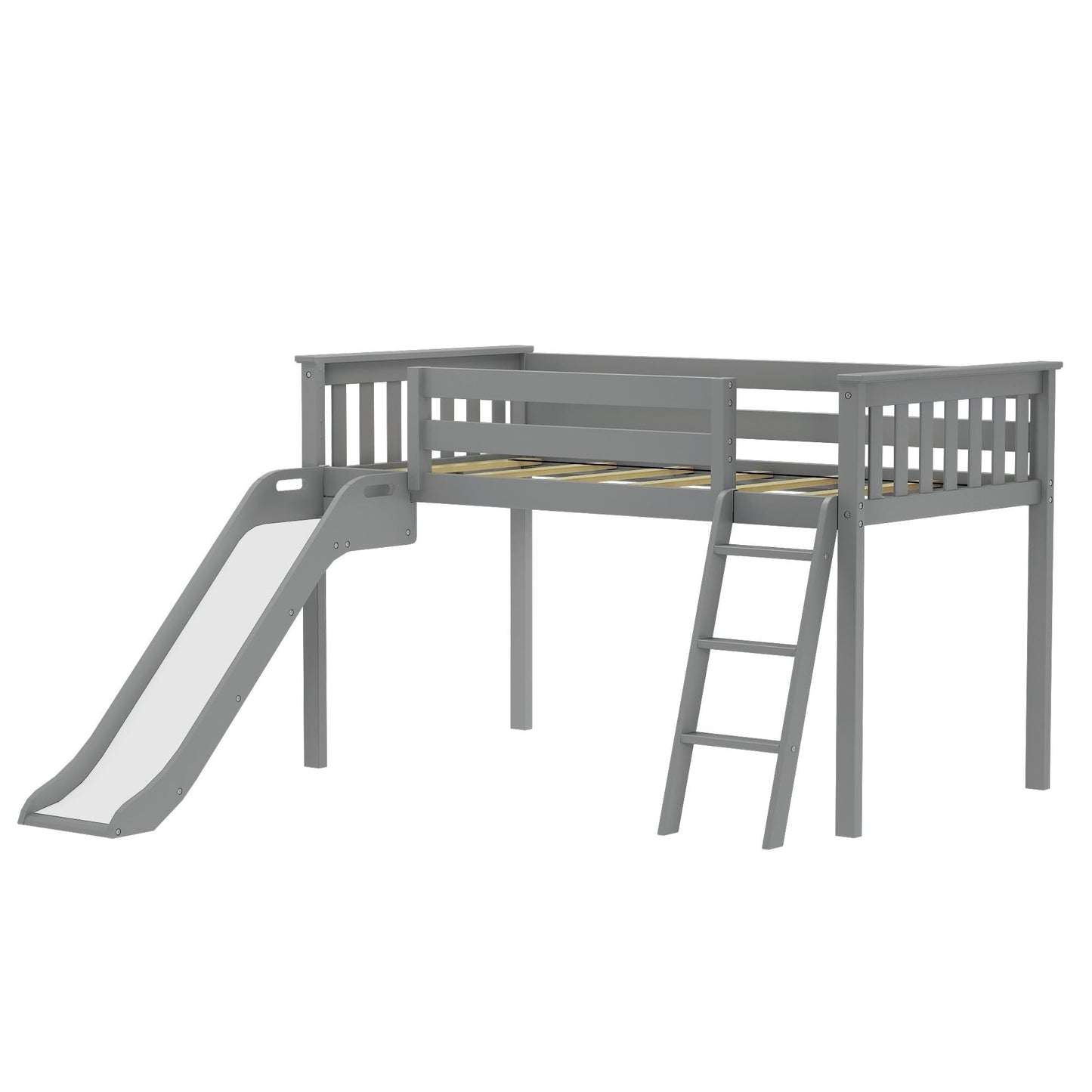 Max and Lily Classic Twin-Size Low Loft mit Easy Slide