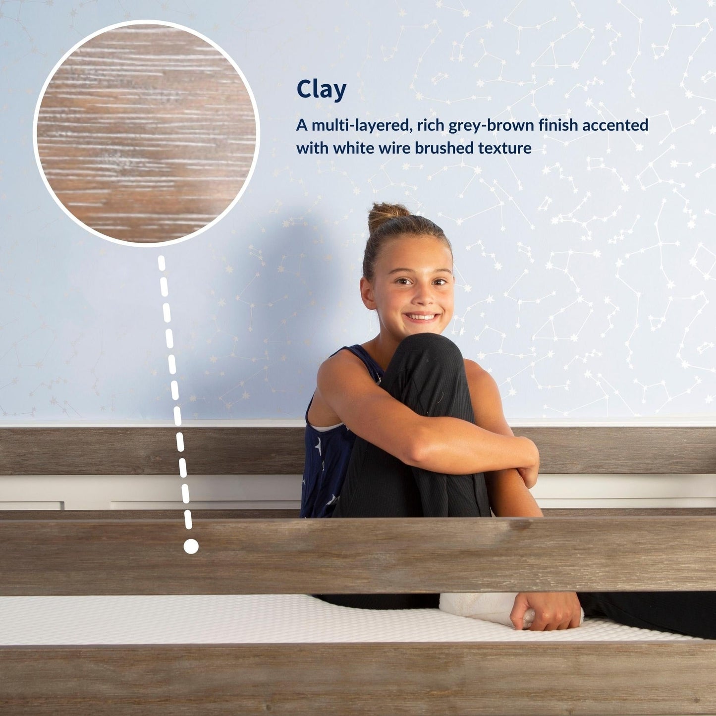 Max and Lily Classic Twin-Size Low Loft mit Easy Slide