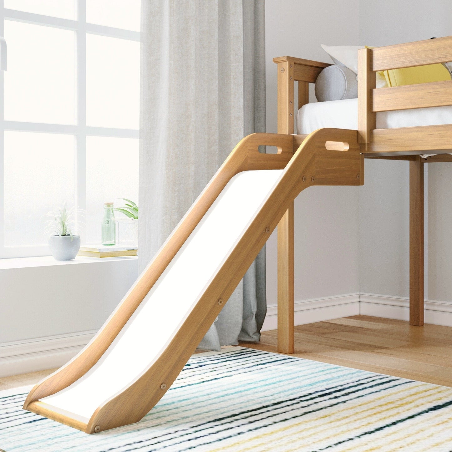 Max and Lily Classic Twin-Size Low Loft mit Easy Slide