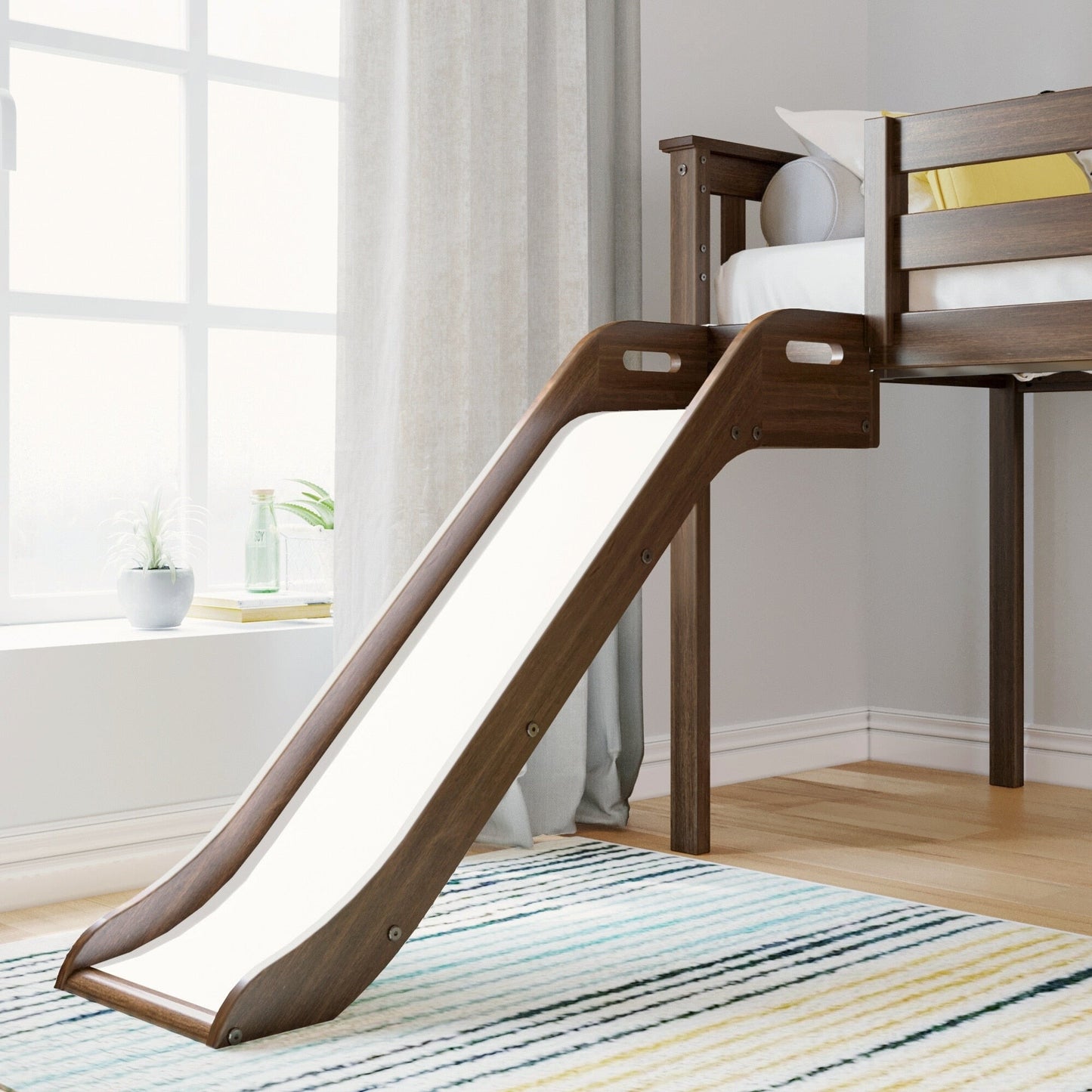 Max and Lily Classic Twin-Size Low Loft mit Easy Slide