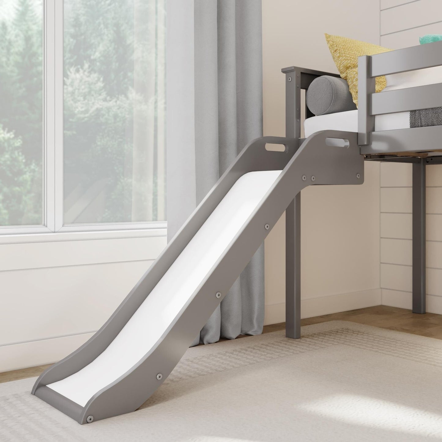 Max and Lily Classic Twin-Size Low Loft mit Easy Slide